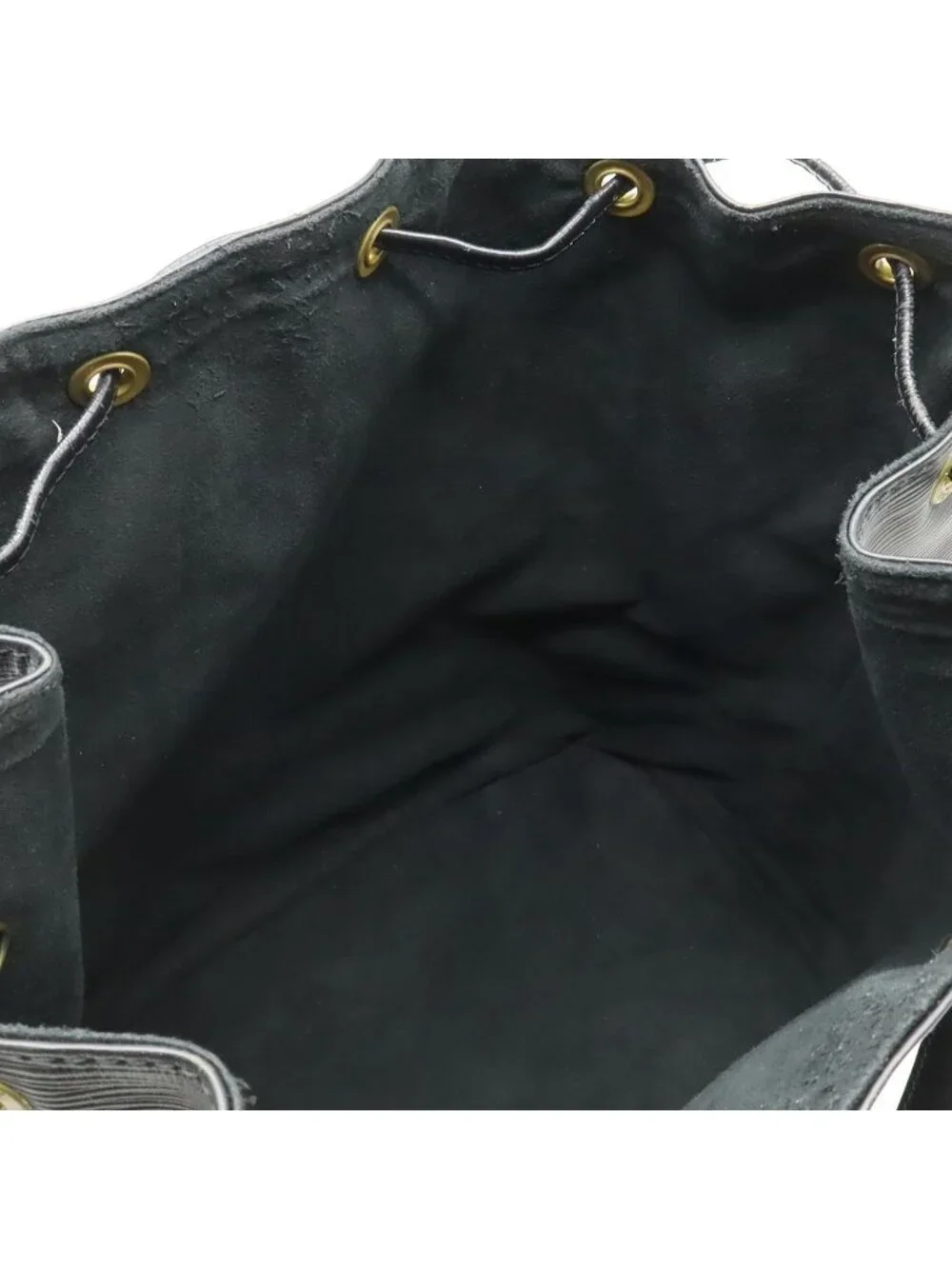 Louis Vuitton Epi Noe Shoulder Bag Drawstring Noir Black Gold